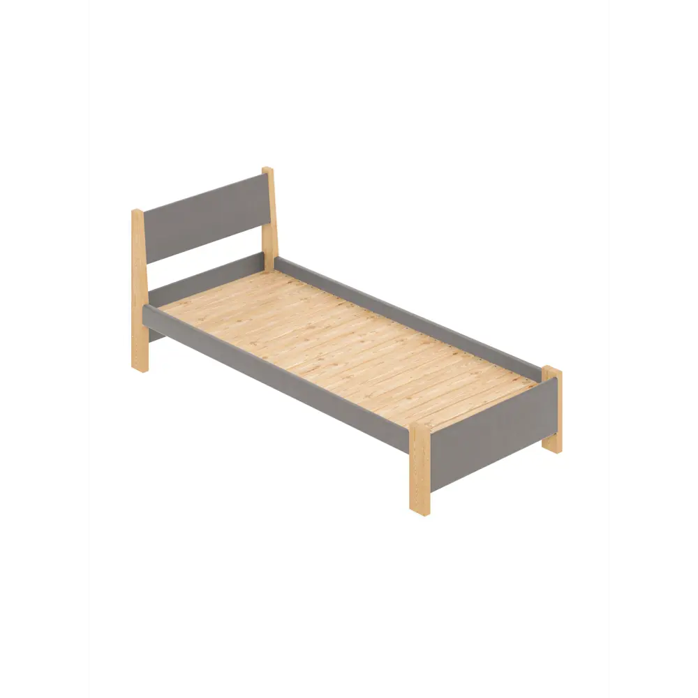 Фото 3 Кровать Solarius Мишка сплошное основание 80 x 80 x 200 см дерево цвет светло-серый;лакированный Фото 3 Кровать Solarius Мишка сплошное основание 80 x 80 x 200 см дерево цвет светло-серый;лакированный