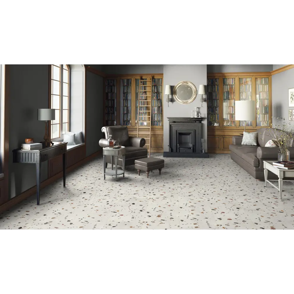 Фото ПВХ плитка Tarkett Rockstars Terrazzo НСК 43 класс толщина 3 мм 2.09 м², цена за упаковку Фото ПВХ плитка Tarkett Rockstars Terrazzo НСК 43 класс толщина 3 мм 2.09 м², цена за упаковку