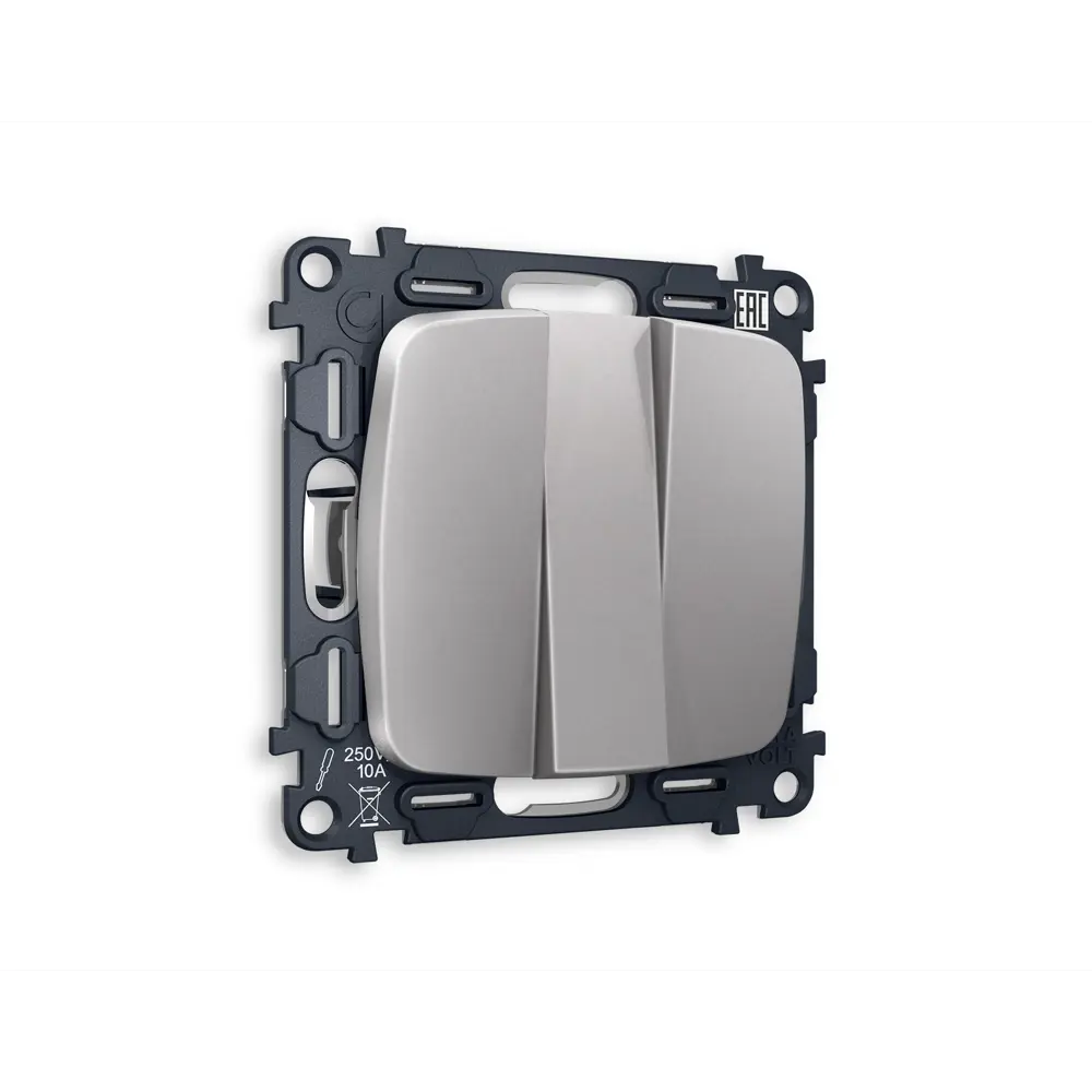 Фото Выключатель встраиваемый Ambrella volt Omega MO505010 3 клавиши цвет сталь матовый Фото Выключатель встраиваемый Ambrella volt Omega MO505010 3 клавиши цвет сталь матовый