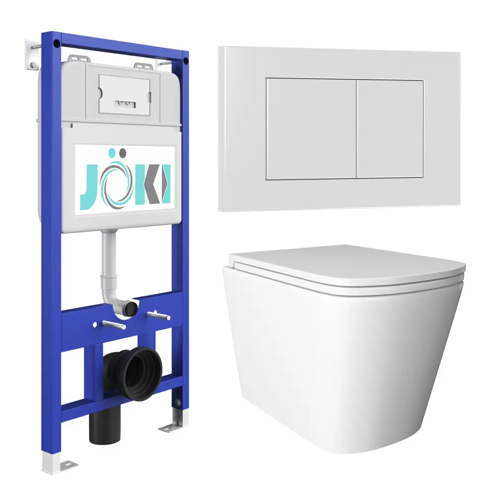 Фото Комплект инсталляция с унитазом Joki JKS302011020WM цвет белый Фото Комплект инсталляция с унитазом Joki JKS302011020WM цвет белый