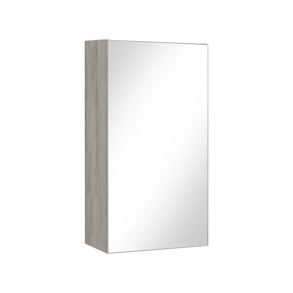 Фото Зеркальный шкаф Runo Кредо 75x40 см скандинавский дуб универсальный Фото Зеркальный шкаф Runo Кредо 75x40 см скандинавский дуб универсальный