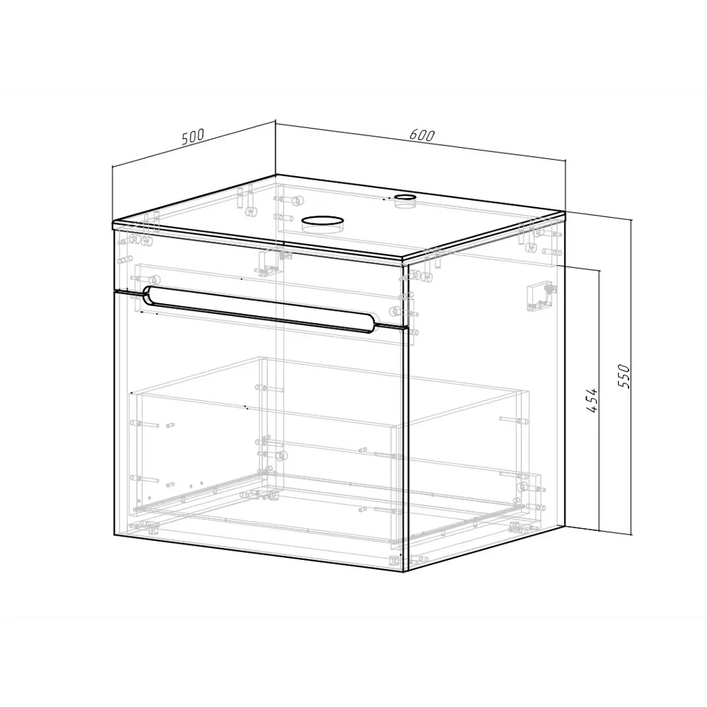 Фото 4 Тумба с раковиной SINTESI Comforty подвесная и столешницей цвет белый Фото 4 Тумба с раковиной SINTESI Comforty подвесная и столешницей цвет белый