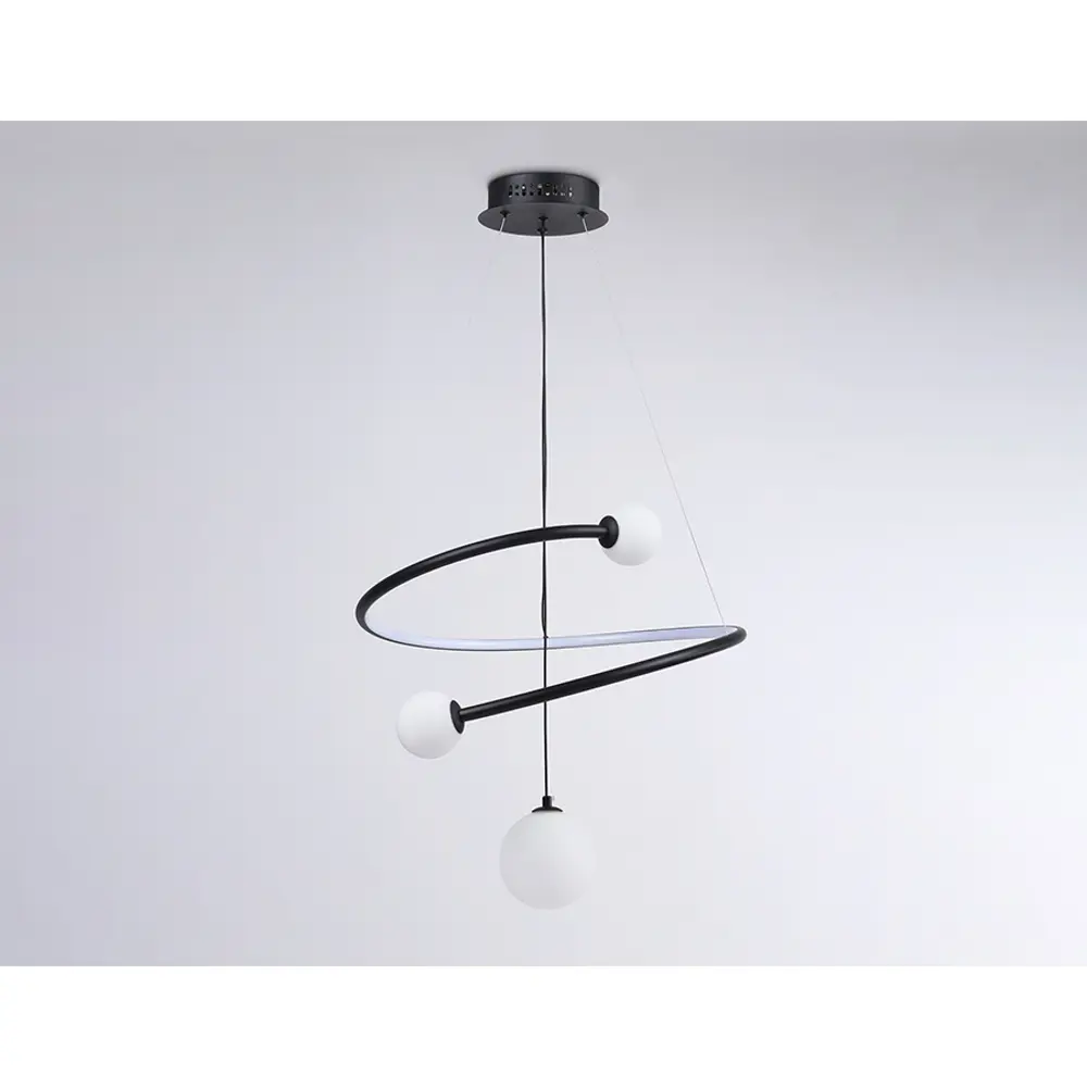 Фото 6 Светильник подвесной светодиодная Ambrella light Fl66303 с пультом управления 12 м² нейтральный белый свет цвет черный Фото 6 Светильник подвесной светодиодная Ambrella light Fl66303 с пультом управления 12 м² нейтральный белый свет цвет черный