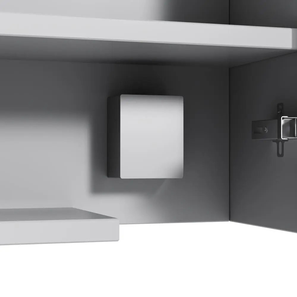 Фото 5 Шкаф зеркальный подвесной с LED подсветкой AM.PM Spirit 2.0 M70AMCX1001WG 100x68 см цвет белый глянец Фото 5 Шкаф зеркальный подвесной с LED подсветкой AM.PM Spirit 2.0 M70AMCX1001WG 100x68 см цвет белый глянец
