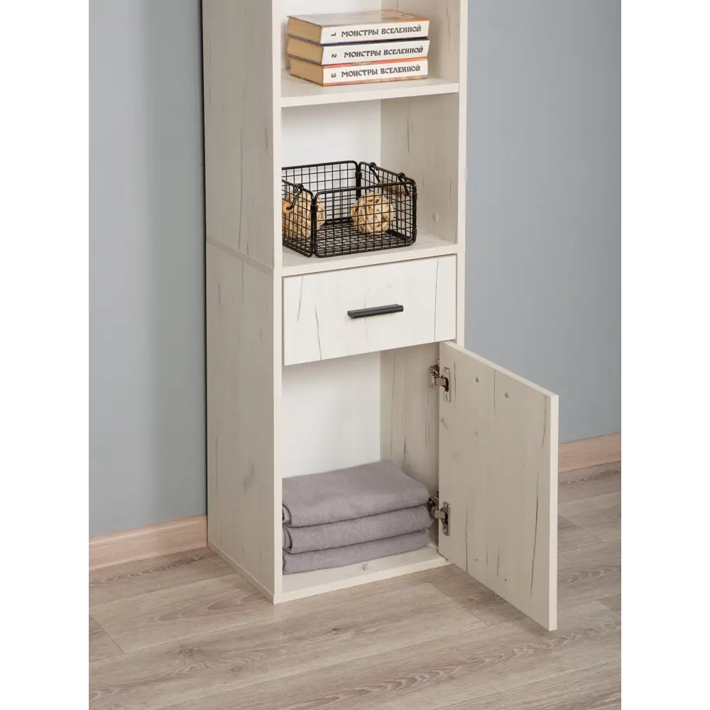 Фото 6 Стеллаж Letta 40x179.6x29.2 см нагрузка до 5 кг ЛДСП цвет белый Фото 6 Стеллаж Letta 40x179.6x29.2 см нагрузка до 5 кг ЛДСП цвет белый