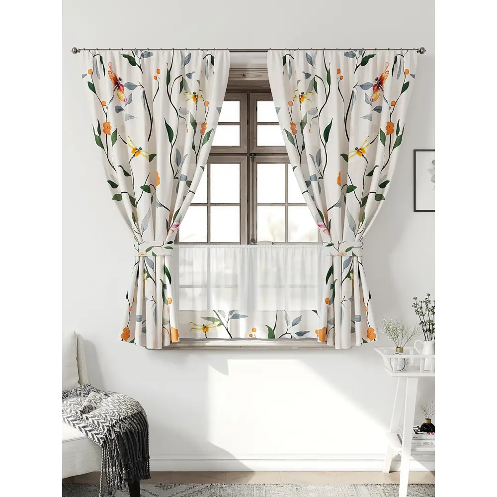 Фото Комплект штор Comfy way Иномик - 38 CW705038-160 на шторной ленте 160x150 см цвет зеленый Фото Комплект штор Comfy way Иномик - 38 CW705038-160 на шторной ленте 160x150 см цвет зеленый