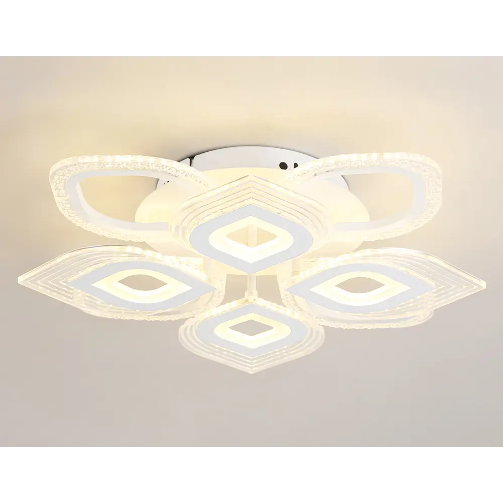 Фото 2 Люстра потолочная светодиодная Ambrella Light AMBR_FA4294 Acrylica с пультом управления 20 м² регулируемый белый свет цвет белый Фото 2 Люстра потолочная светодиодная Ambrella Light AMBR_FA4294 Acrylica с пультом управления 20 м² регулируемый белый свет цвет белый