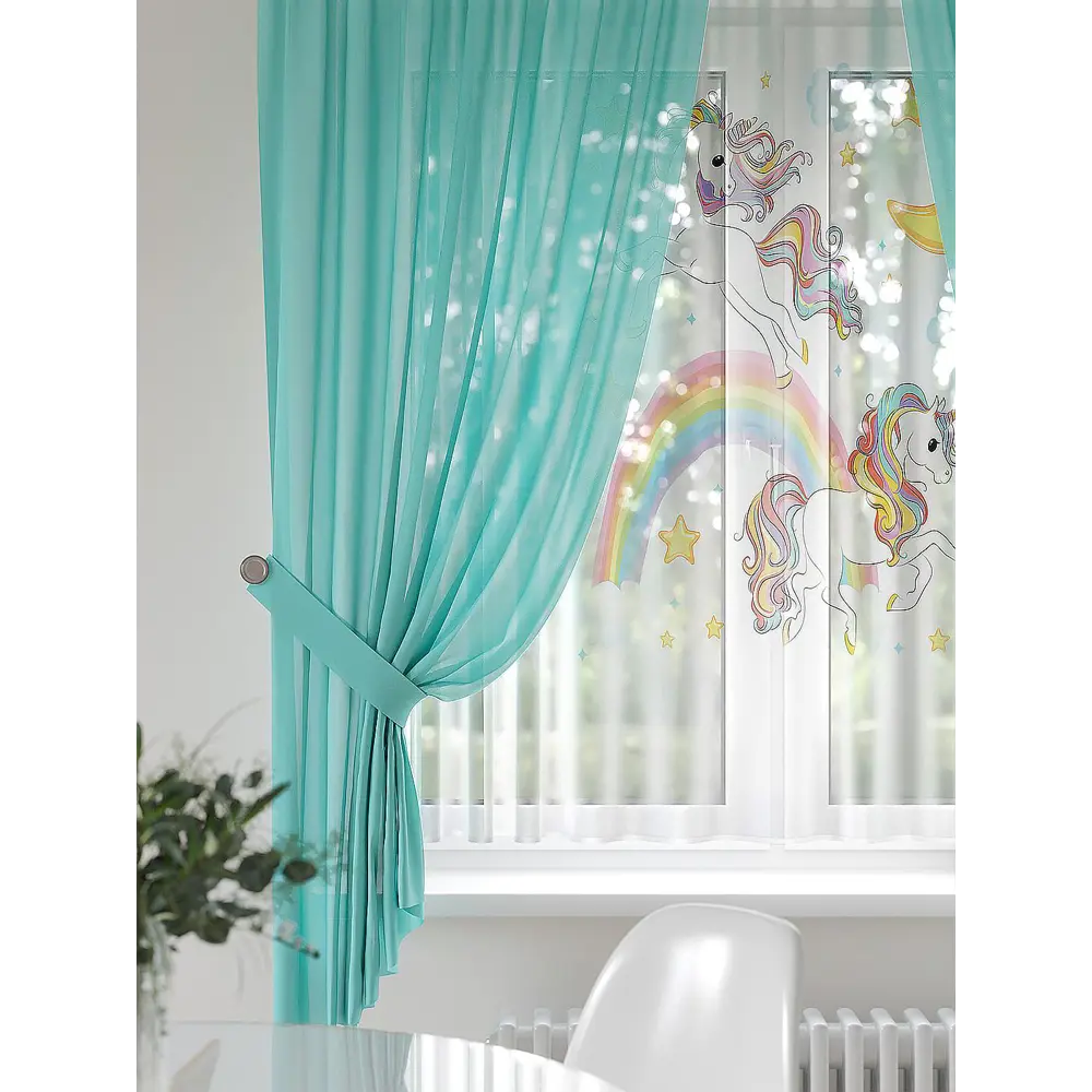 Фото 2 Тюль Helga TD-550182 на шторной ленте 300x180 см цвет разноцветный Фото 2 Тюль Helga TD-550182 на шторной ленте 300x180 см цвет разноцветный