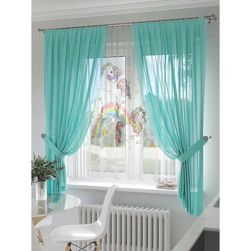 Фото 3 Тюль Helga TD-550182 на шторной ленте 300x180 см цвет разноцветный Фото 3 Тюль Helga TD-550182 на шторной ленте 300x180 см цвет разноцветный