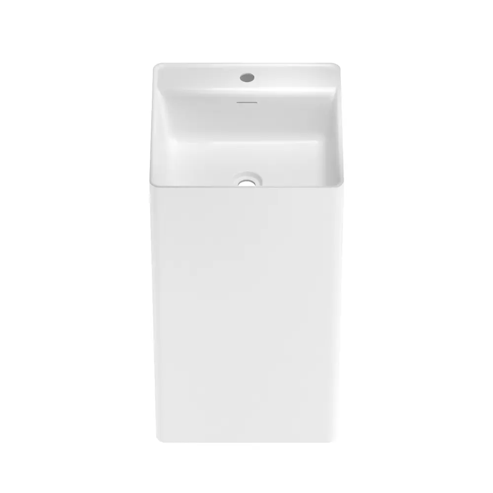 Фото 2 Напольная раковина отдельностоящая Wellsee Pure BY Wellsee 20213279R размер 45x45x85 см, с донным клапаном, сифоном, смесителем и вентилями Фото 2 Напольная раковина отдельностоящая Wellsee Pure BY Wellsee 20213279R размер 45x45x85 см, с донным клапаном, сифоном, смесителем и вентилями