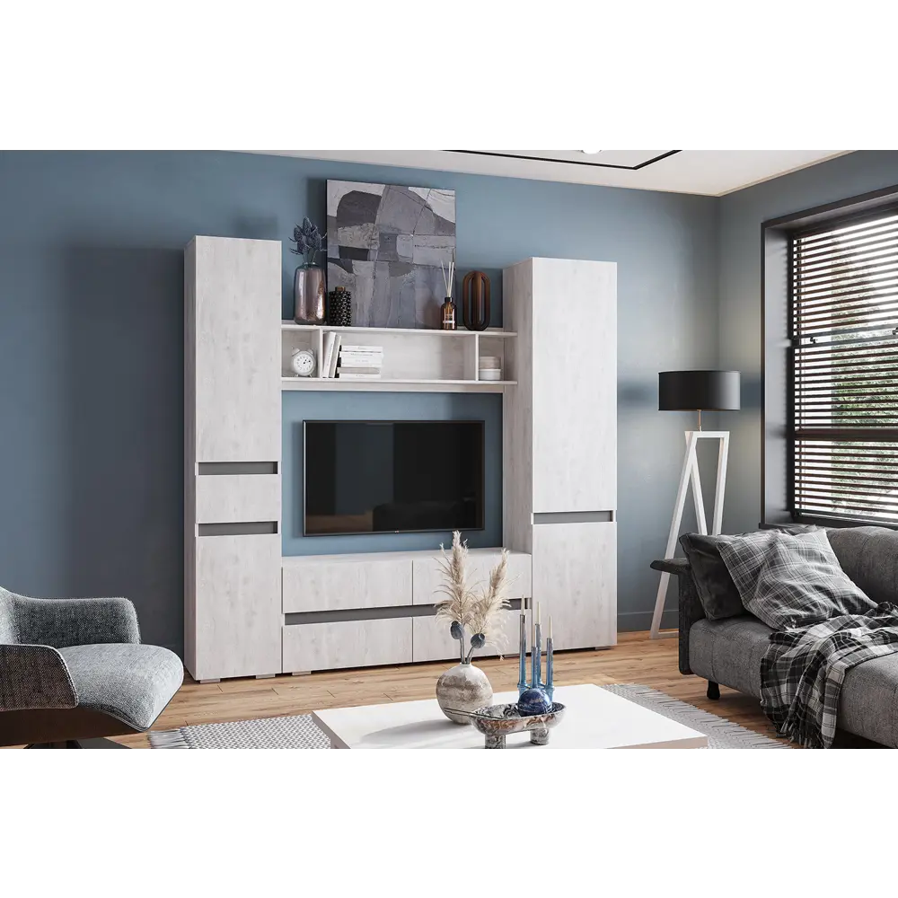 Фото 4 Шкаф Bts 40.2x205.2x36.8 см ЛДСП цвет бетон пайн светлый/графит Фото 4 Шкаф Bts 40.2x205.2x36.8 см ЛДСП цвет бетон пайн светлый/графит