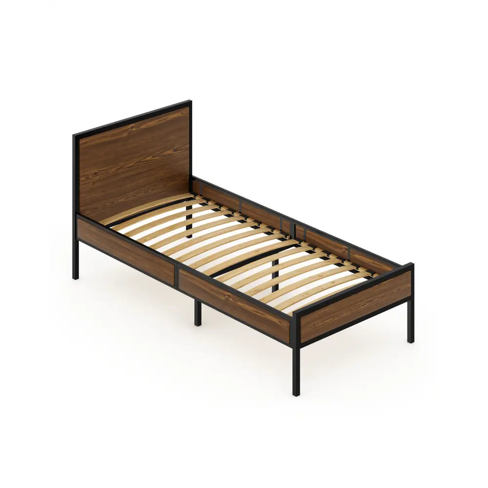 Фото Кровать Solarius kr80loft-temd-black-orto 85 x 90 x 206 см сосна цвет темный дуб, черный Фото Кровать Solarius kr80loft-temd-black-orto 85 x 90 x 206 см сосна цвет темный дуб, черный