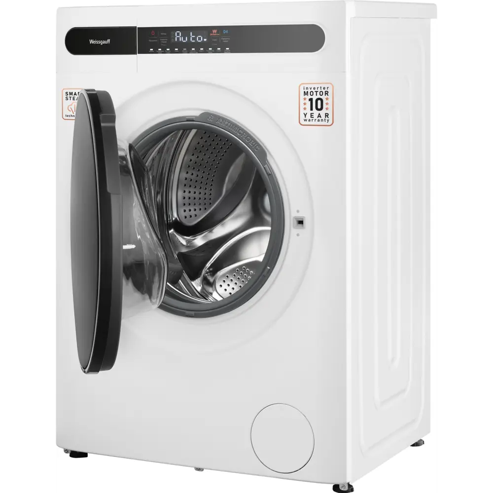 Фото 2 Стиральная машина с сушкой Weissgauff Wmd 45148 Inverter Steam 60x84.70x43 см 8 кг цвет белый