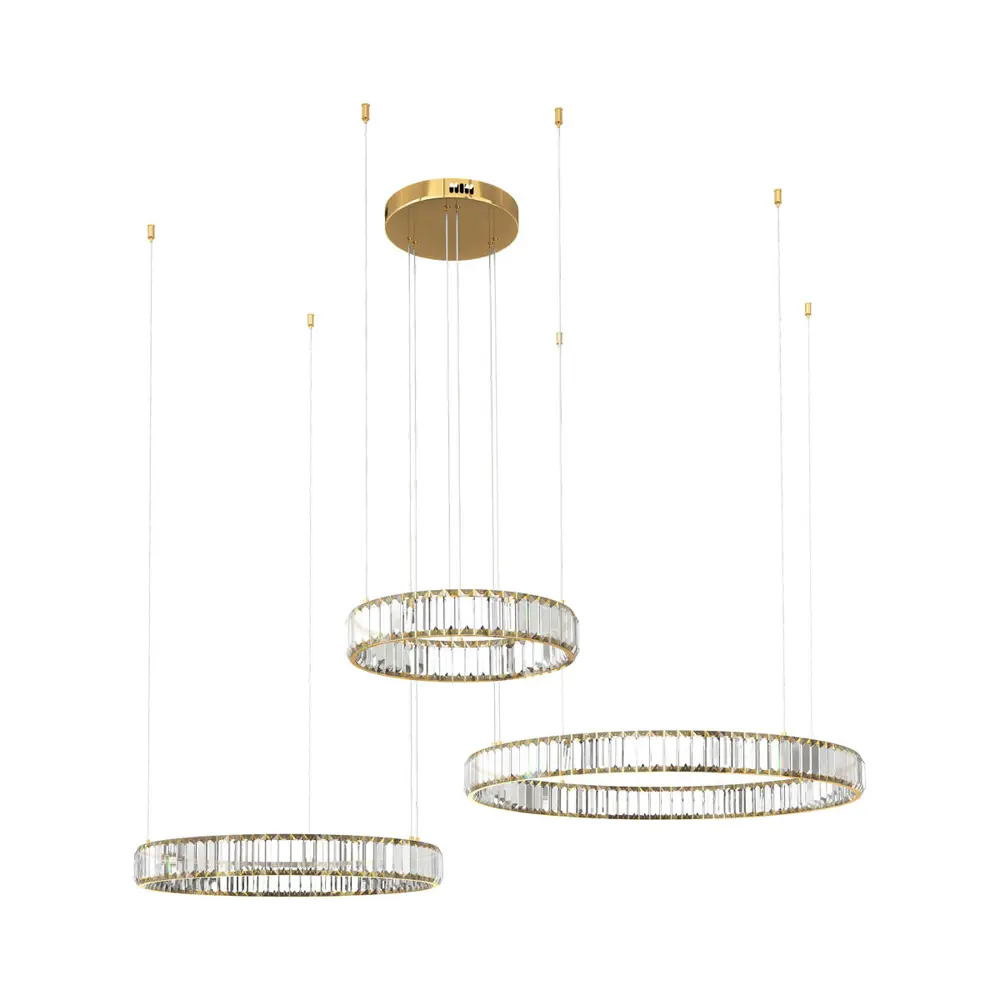 Фото Светильник подвесной светодиодный Loft It Crystal ring 10135-3 gold 30.33 м² теплый белый (желтый) свет цвет золото Фото Светильник подвесной светодиодный Loft It Crystal ring 10135-3 gold 30.33 м² теплый белый (желтый) свет цвет золото