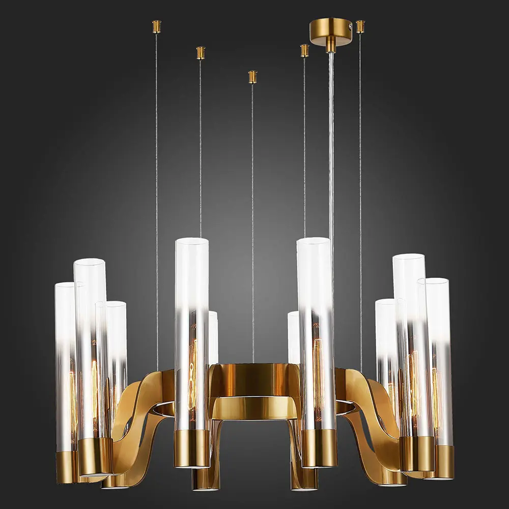 Фото 4 Люстра подвесная ST LUCE SL1235.303.10 10 ламп 20 м² цвет латунь Фото 4 Люстра подвесная ST LUCE SL1235.303.10 10 ламп 20 м² цвет латунь