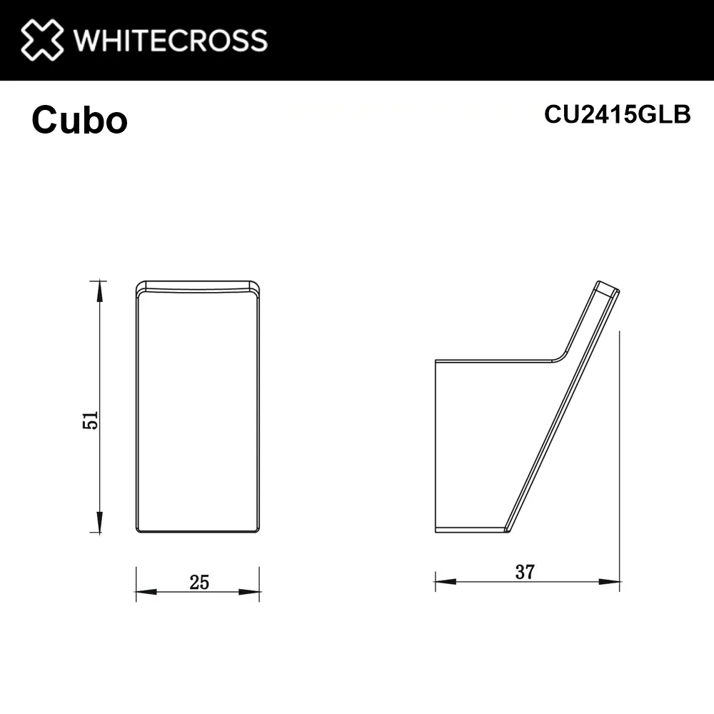 Фото 2 Крючок для ванной WHITECROSS CUBO CU2415GLB цвет брашированное золото Фото 2 Крючок для ванной WHITECROSS CUBO CU2415GLB цвет брашированное золото