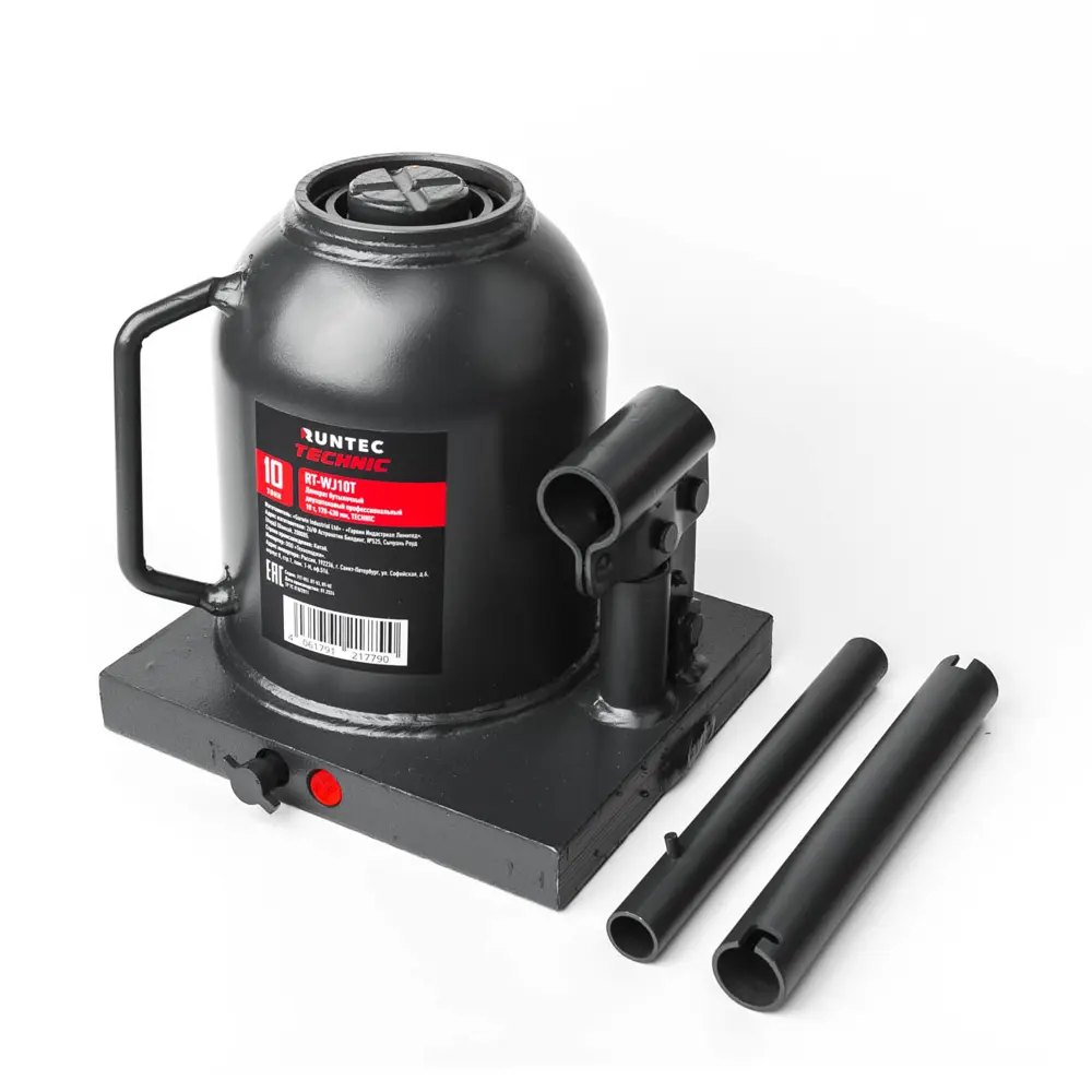 Фото 3 Домкрат бутылочный гидравлический Runtec RT-WJ10T до 10 т, 170-430 мм Фото 3 Домкрат бутылочный гидравлический Runtec RT-WJ10T до 10 т, 170-430 мм