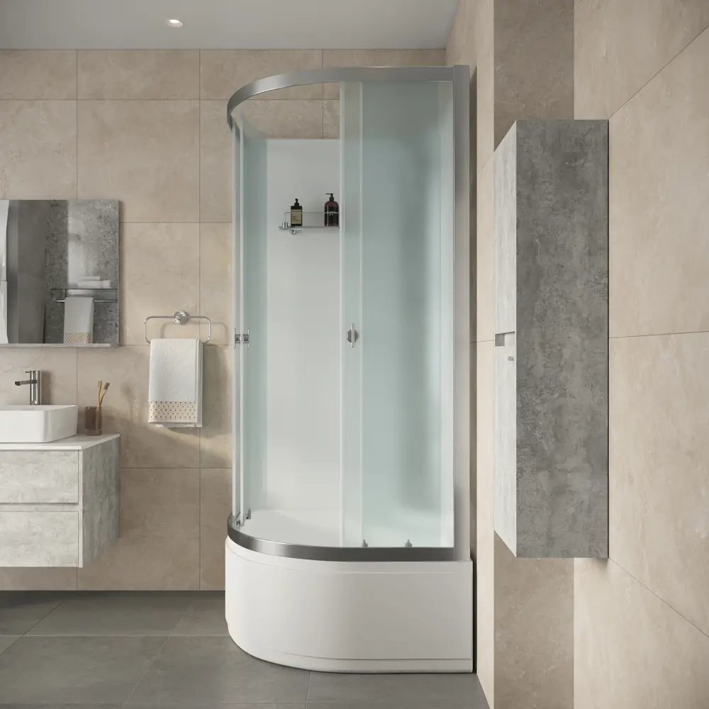 Фото 6 Душевая кабина Keramastar Astra KR098011BK 80x80x195 с высоким поддоном, без крыши Фото 6 Душевая кабина Keramastar Astra KR098011BK 80x80x195 с высоким поддоном, без крыши