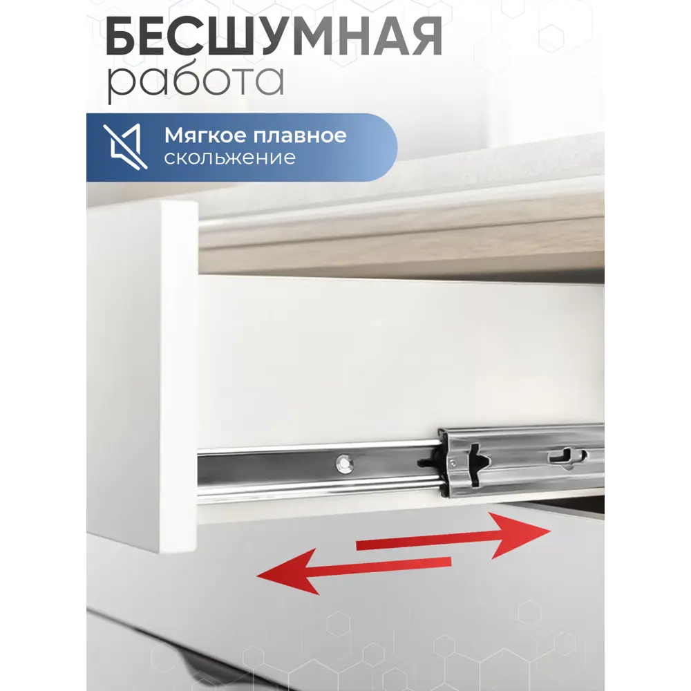 Фото 6 Направляющие для ящиков GTV 900 усиленные шариковые полного выдвижения 100 кг Фото 6 Направляющие для ящиков GTV 900 усиленные шариковые полного выдвижения 100 кг