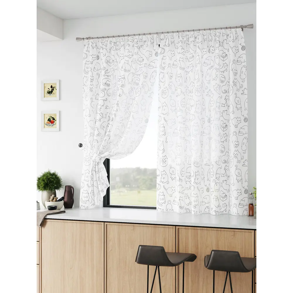 Фото 2 Тюль Comfy way Базовая комплектация CW786014 на шторной ленте 160x150 см цвет белый Фото 2 Тюль Comfy way Базовая комплектация CW786014 на шторной ленте 160x150 см цвет белый
