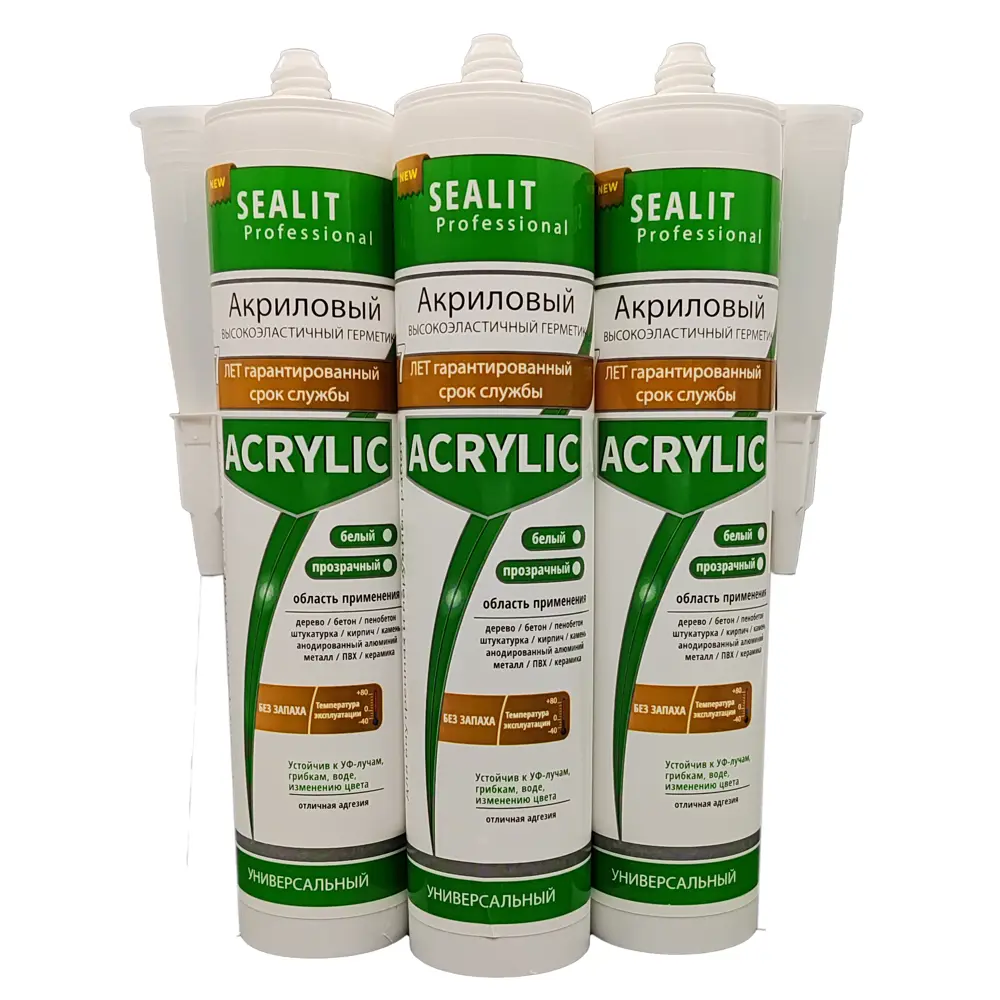 Фото Герметик санитарный Sealit Acrylic белый 0.28 л Фото Герметик санитарный Sealit Acrylic белый 0.28 л