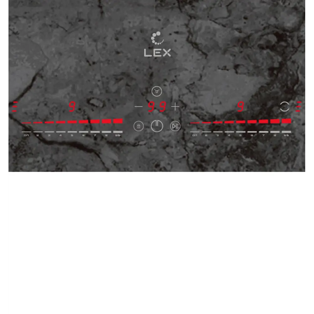 Фото 2 Индукционная варочная панель Lex EVI 640-1 F DS 665639 59 см 4 конфорки цвет мрамор Фото 2 Индукционная варочная панель Lex EVI 640-1 F DS 665639 59 см 4 конфорки цвет мрамор