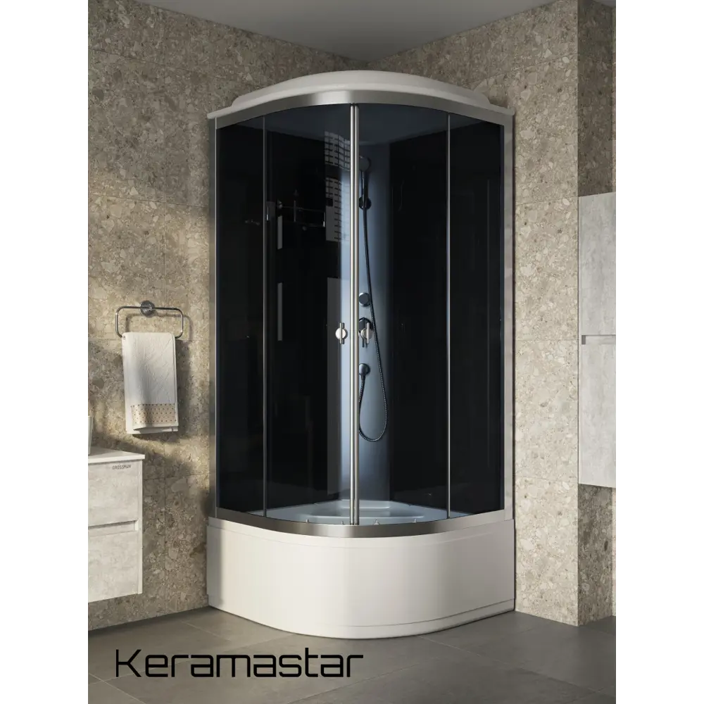 Фото 6 Душевая кабина Keramastar Astra KR098072 с высоким поддоном 100x100x215 Фото 6 Душевая кабина Keramastar Astra KR098072 с высоким поддоном 100x100x215