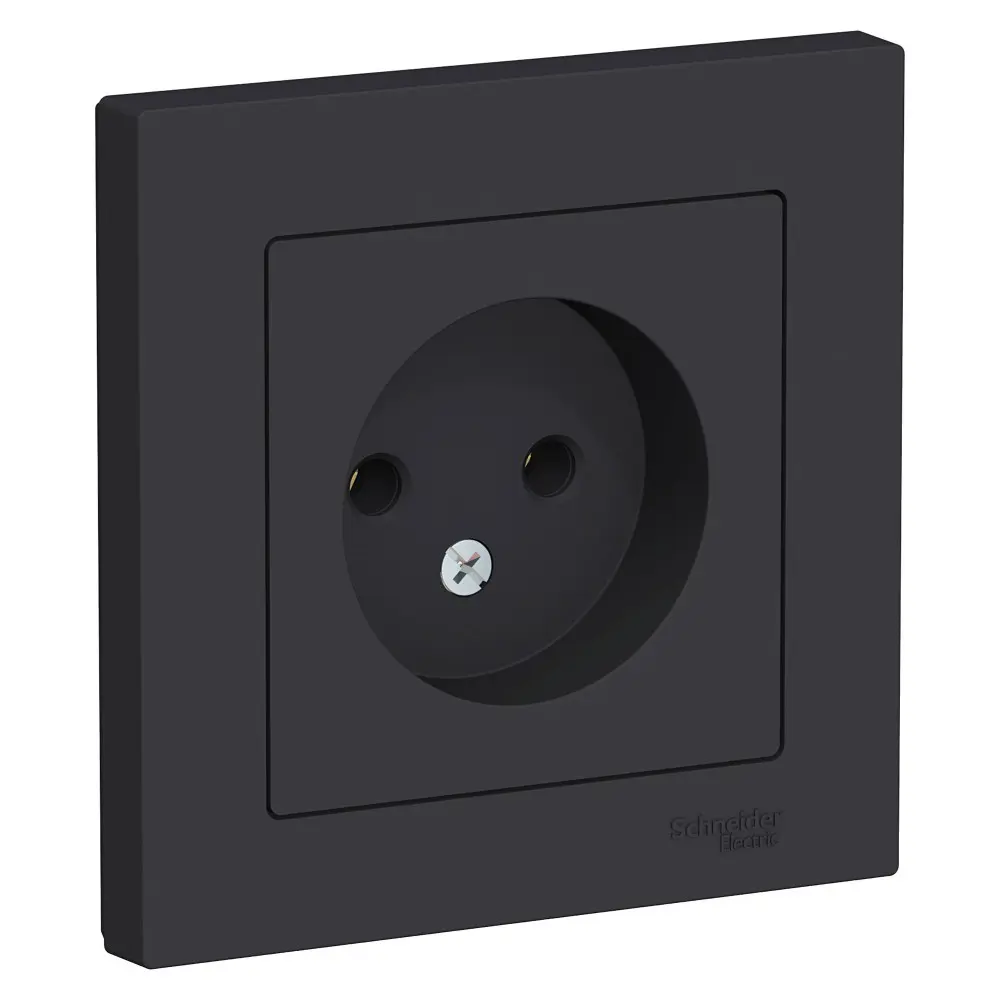 Фото Силовая розетка встраиваемая Systeme electric AtlasDesign ATN001040 цвет черный