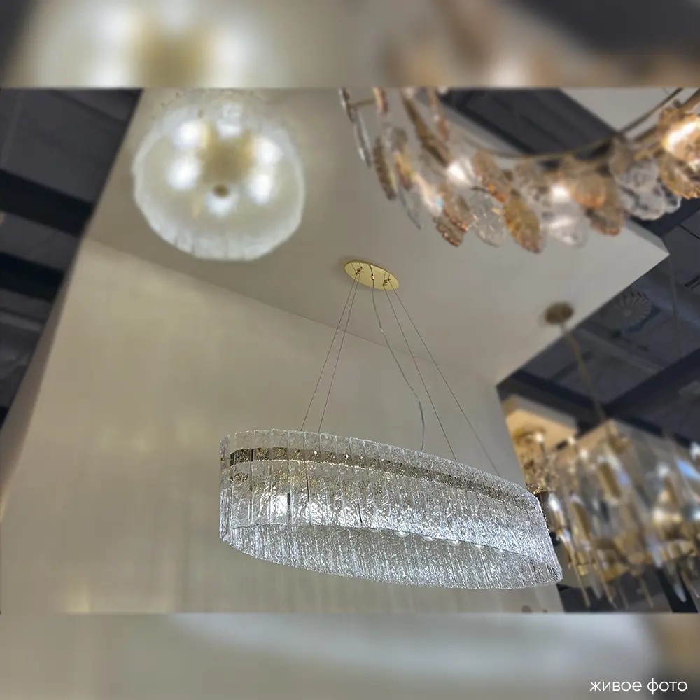 Фото 7 Люстра подвесная Crystal Lux Oviedo sp12 l1200 12 ламп 19 м² цвет золото Фото 7 Люстра подвесная Crystal Lux Oviedo sp12 l1200 12 ламп 19 м² цвет золото