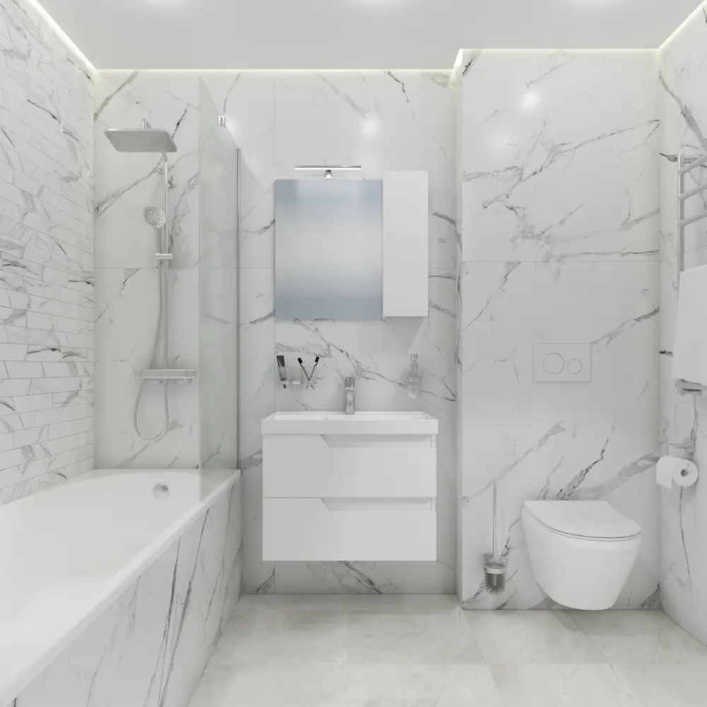 Фото 4 Зеркальный шкаф Антарес 70 со светом цвет белый глянец Фото 4 Зеркальный шкаф Антарес 70 со светом цвет белый глянец