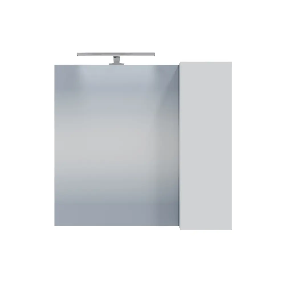 Фото 2 Зеркальный шкаф Антарес 70 со светом цвет белый глянец Фото 2 Зеркальный шкаф Антарес 70 со светом цвет белый глянец