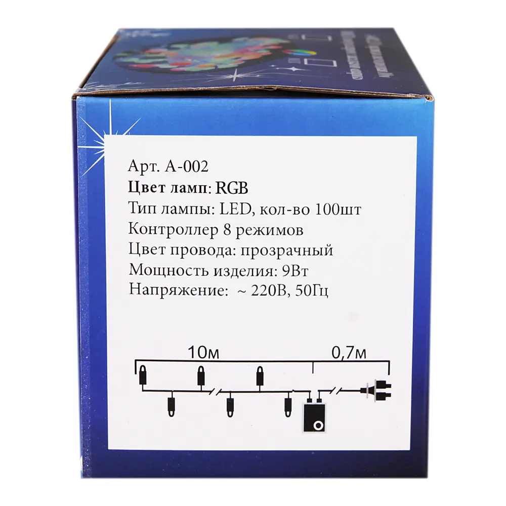 Фото 4 Электрогирлянда комнатная Sneha a-002 led mix нить 10 м 100 ламп разноцветный 1 режим работы Фото 4 Электрогирлянда комнатная Sneha a-002 led mix нить 10 м 100 ламп разноцветный 1 режим работы