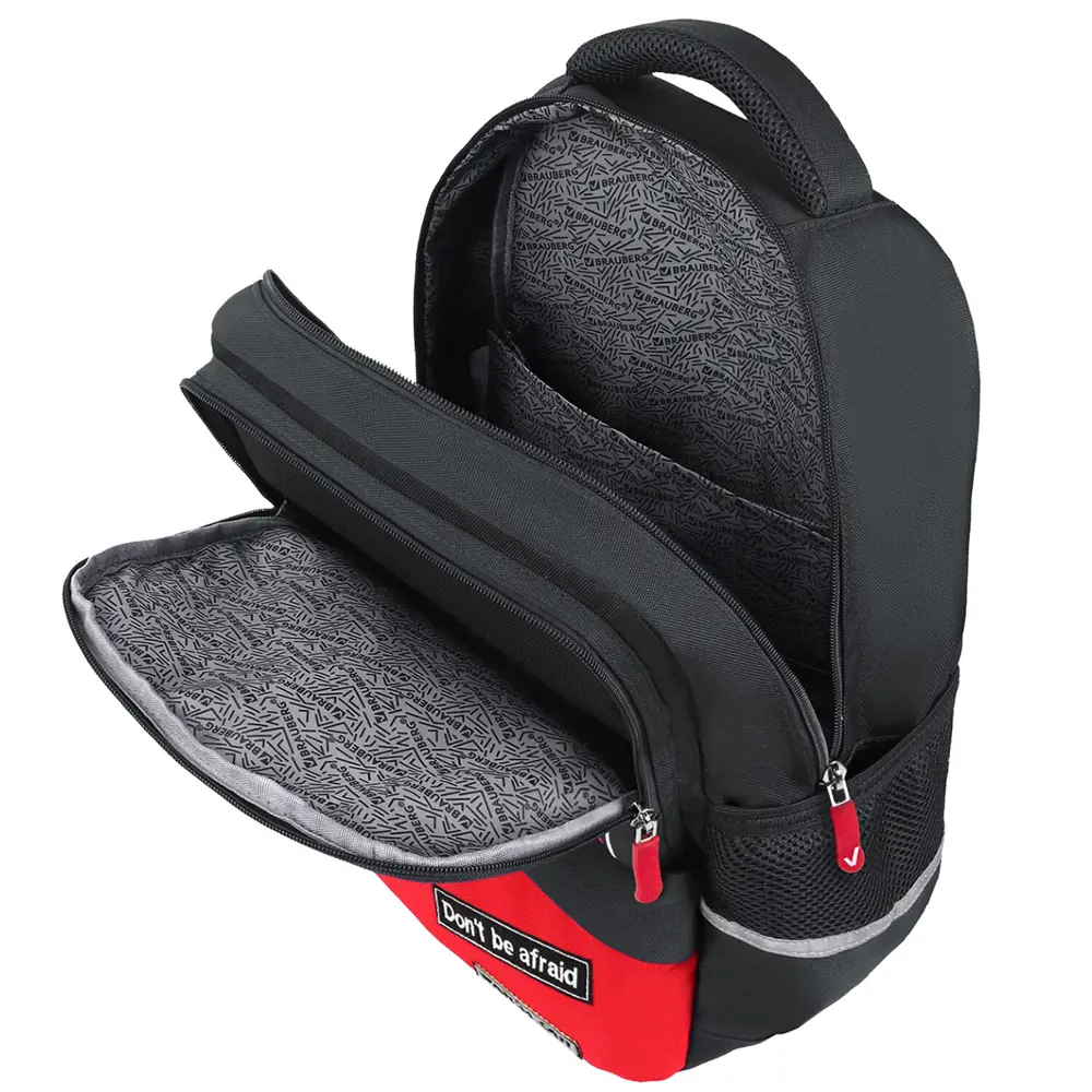 Фото Рюкзак Brauberg Star 29.9x40x13 см ткань цвет красный/черный Фото Рюкзак Brauberg Star 29.9x40x13 см ткань цвет красный/черный