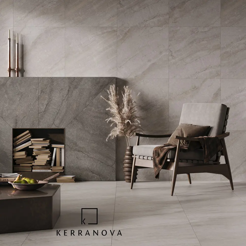 Фото Керамогранит Kerranova Bereg K-2403/MR/600x600 60x60см цвет серый Фото Керамогранит Kerranova Bereg K-2403/MR/600x600 60x60см цвет серый