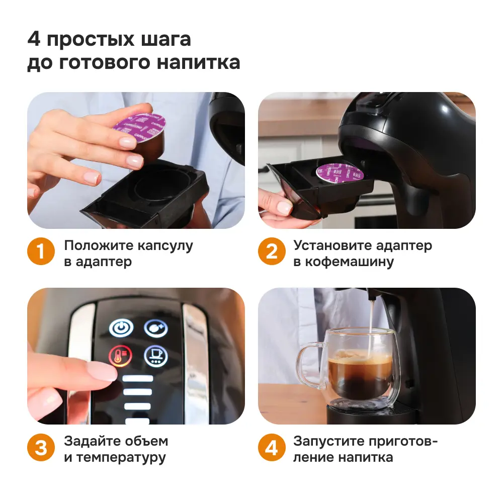 Фото 4 Капсульная кофеварка Multinel 12x31.7x28.5 см цвет черный