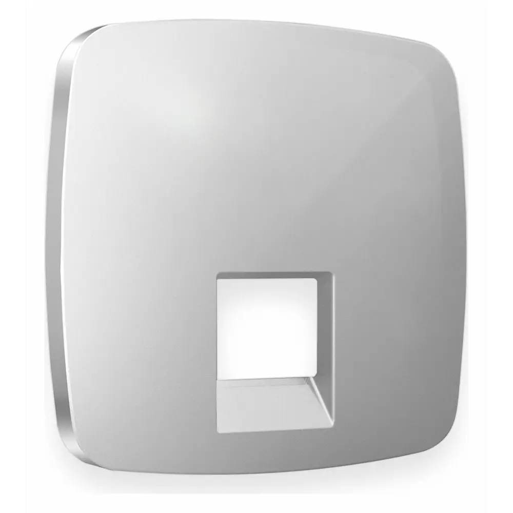 Фото Накладка для компьютерной/телефонной розетки RJ-45/RJ-11 Ambrella volt Omega OP4120 цвет серебро глянец Фото Накладка для компьютерной/телефонной розетки RJ-45/RJ-11 Ambrella volt Omega OP4120 цвет серебро глянец