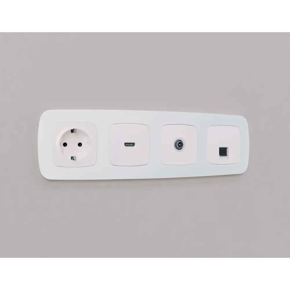 Фото 2 Накладка для TV розетки Ambrella volt Omega OP2130 цвет жемчуг