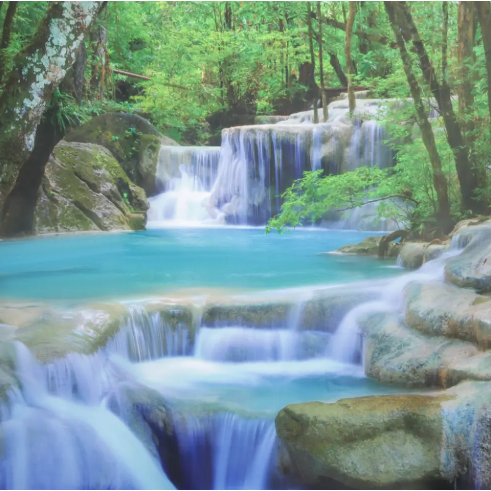 Фото 2 Шторка для ванной комнаты Доляна 7087224 180x180см цвет зеленый