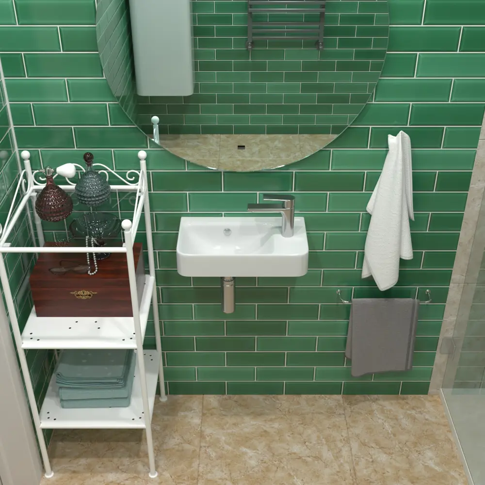 Фото 6 Раковина Joki Flumen 45x26 см цвет белый JK9034080