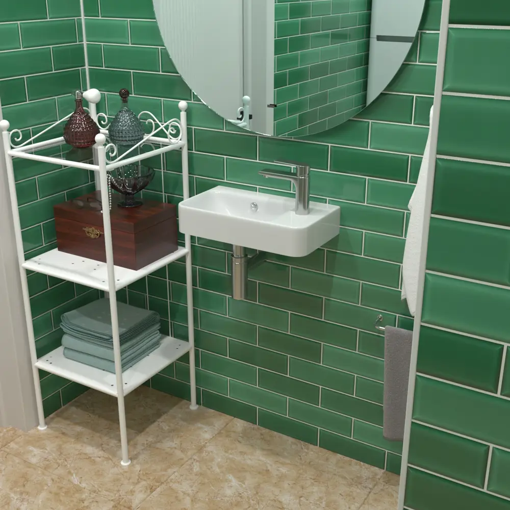 Фото 5 Раковина Joki Flumen 45x26 см цвет белый JK9034080