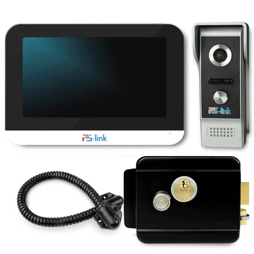 Фото Комплект Wi Fi видеодомофона Ps-link KIT-DB10-MB 7" цвет белый Фото Комплект Wi Fi видеодомофона Ps-link KIT-DB10-MB 7" цвет белый