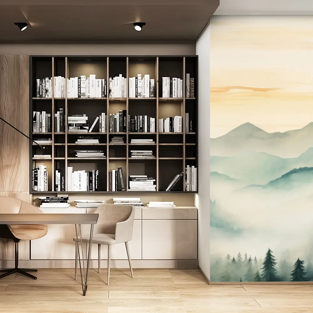 Фото 9 Фотообои флизелиновые Urban Style Лес в тумане 3 UST1831, 100x270 см