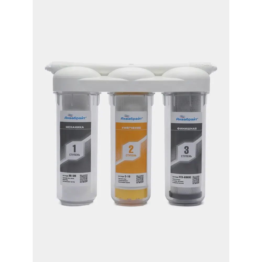 Фото 2 Фильтр под мойку Аквабрайт Триа-умягчение для жесткой воды 3 ступени быстросъёмный кран в комплекте Фото 2 Фильтр под мойку Аквабрайт Триа-умягчение для жесткой воды 3 ступени быстросъёмный кран в комплекте