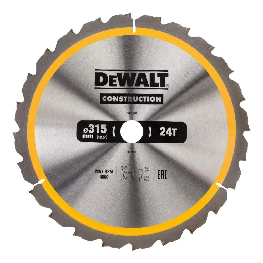 Фото Диск пильный по дереву Dewalt DT1961-QZ 20T 315x30x2.2 мм Фото Диск пильный по дереву Dewalt DT1961-QZ 20T 315x30x2.2 мм