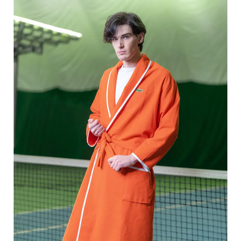 Фото 2 Банный халат Lacoste 32421 размер l/xl цвет оранжевый / медный Фото 2 Банный халат Lacoste 32421 размер l/xl цвет оранжевый / медный