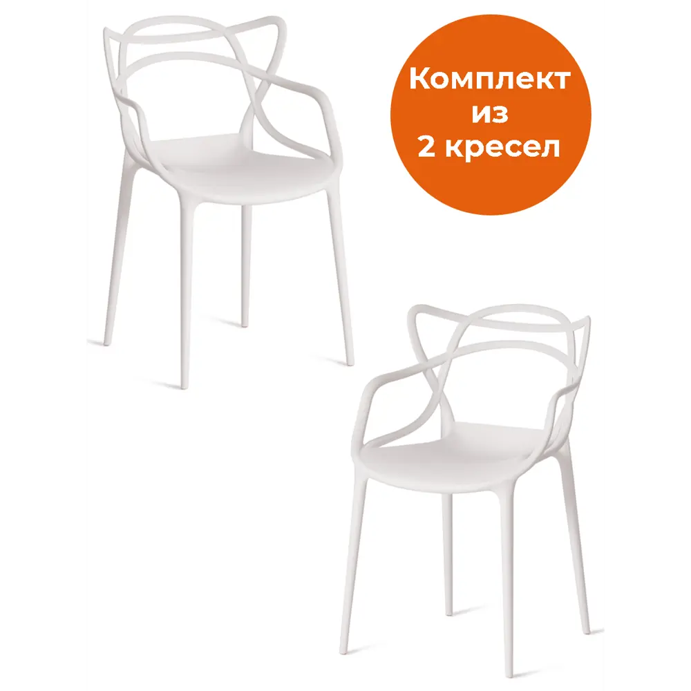 Фото Кухонный стул Tetchair Cat chair 56x82.5x53 см пластик цвет белый Фото Кухонный стул Tetchair Cat chair 56x82.5x53 см пластик цвет белый