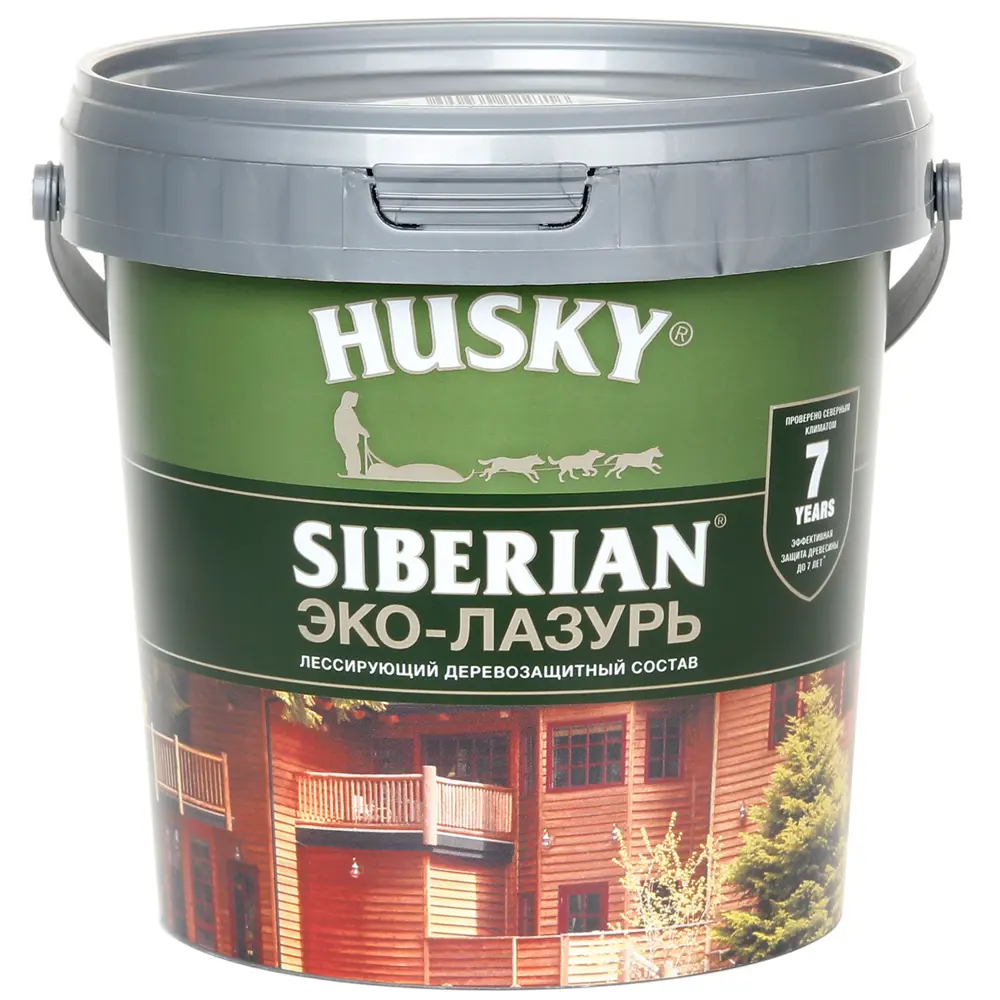 Фото 2 Эко-лазурь Husky Siberian полуматовая цвет кофейное дерево 0.9 л Фото 2 Эко-лазурь Husky Siberian полуматовая цвет кофейное дерево 0.9 л