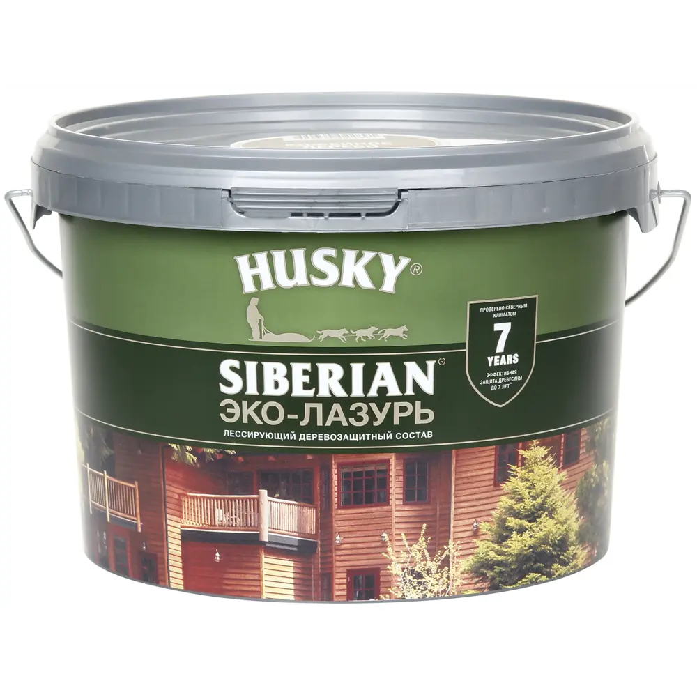 Фото 2 Эко-лазурь Husky Siberian полуматовая цвет кофейное дерево 2.5 л Фото 2 Эко-лазурь Husky Siberian полуматовая цвет кофейное дерево 2.5 л