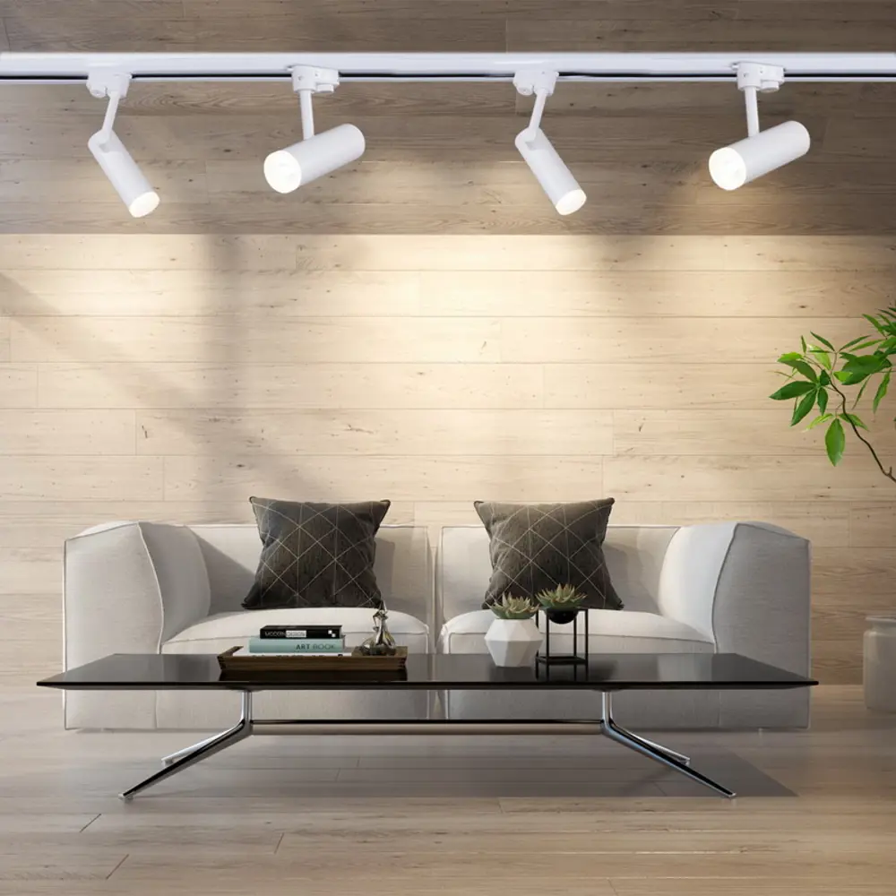 Фото 4 Трековый светильник спот светодиодный Reluce 06232-9.3-001rn led10w wt 10 Вт 1 м² цвет белый Фото 4 Трековый светильник спот светодиодный Reluce 06232-9.3-001rn led10w wt 10 Вт 1 м² цвет белый