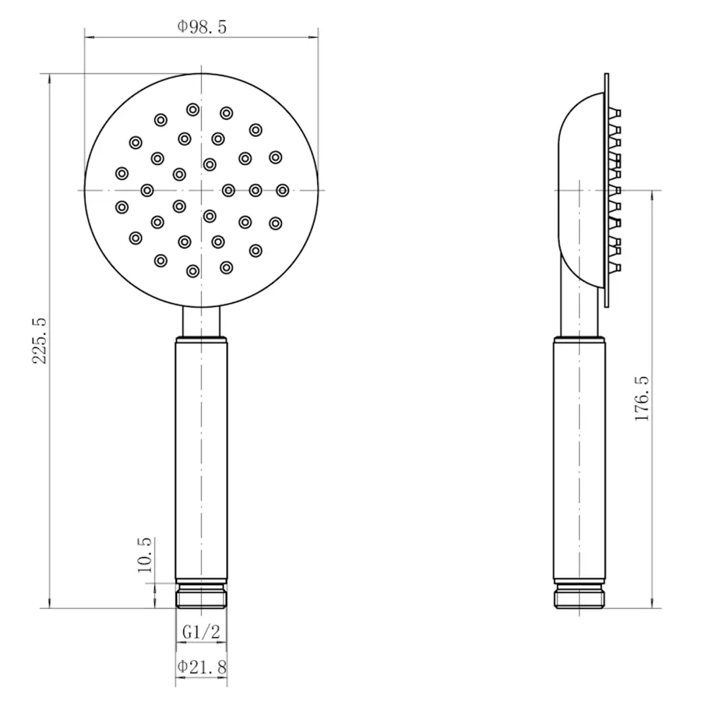 Фото 2 Лейка для душа Fashun A004-17 1 режимная цвет графит
